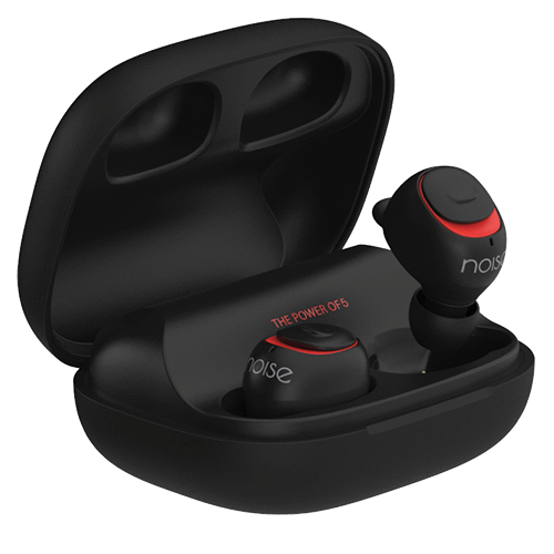 Noise Shots X5 CHARGE Truly Wireless Bluetooth Earbuds Earphones with Charging Case - Hot Black