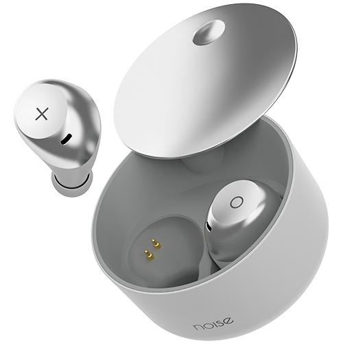 Noise Shots XO True Wireless Earphones with Qualcomm aptX Technology - Metallic White