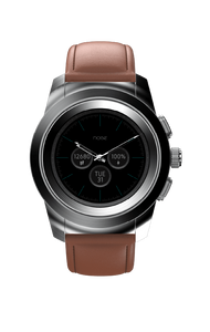 NoiseFit Fusion Hybrid Smart Watch with Leather Strap (Vintage Brown)