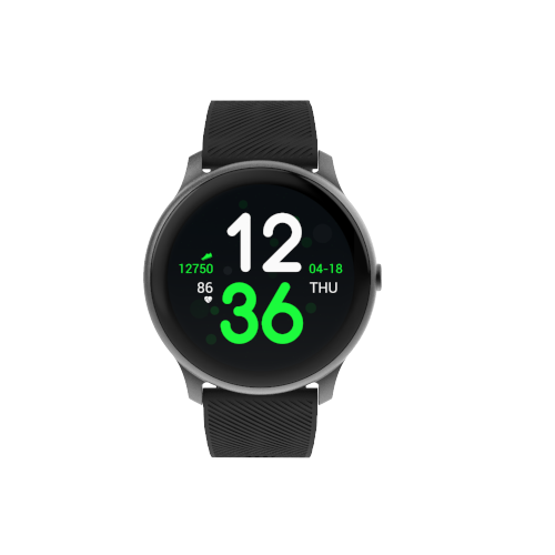 Noise NoiseFit Evolve Full Touch Control Smart Watch with AMOLED Display - Slate Black - StepSetGo-Exclusive