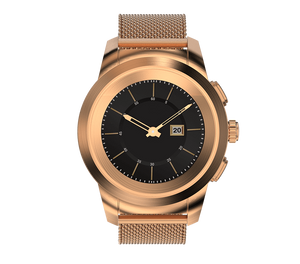 NoiseFit Fusion Hybrid Smartwatch with Metal Strap (Rose Gold)