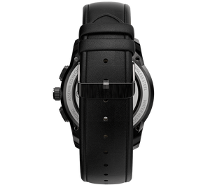 NoiseFit Fusion Hybrid Smart Watch with Leather Strap (Classic Black)