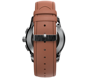NoiseFit Fusion Hybrid Smart Watch with Leather Strap (Vintage Brown)