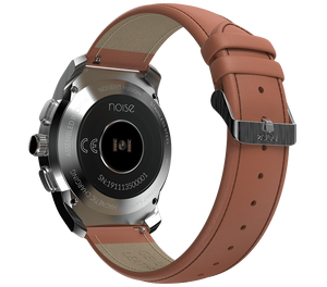 NoiseFit Fusion Hybrid Smart Watch with Leather Strap (Vintage Brown)
