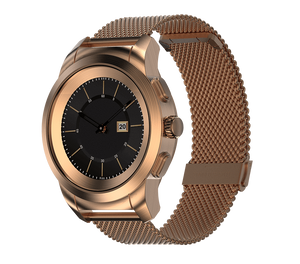 NoiseFit Fusion Hybrid Smartwatch with Metal Strap (Rose Gold)